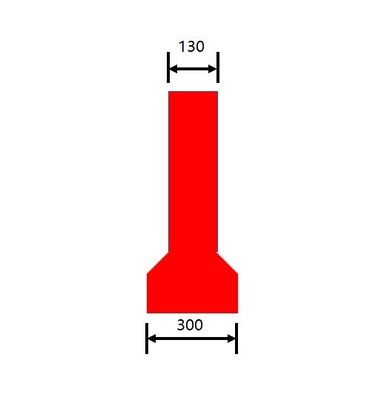 Roto Moulded Products Road Barrier 1350x750mm 3 سوراخ