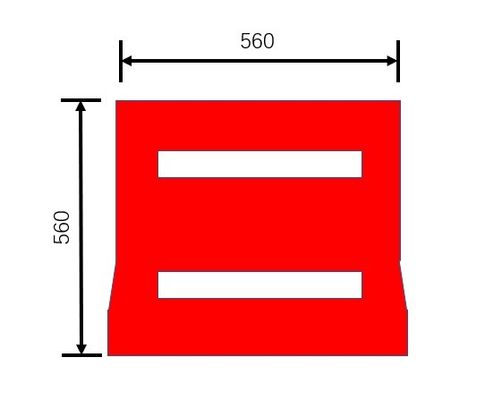 محصولات Rotomolding Road Barrier 560x560 4 رنگ
